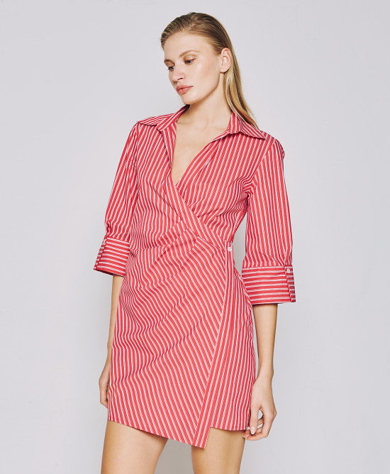 Access Fashion Striped Red Dress