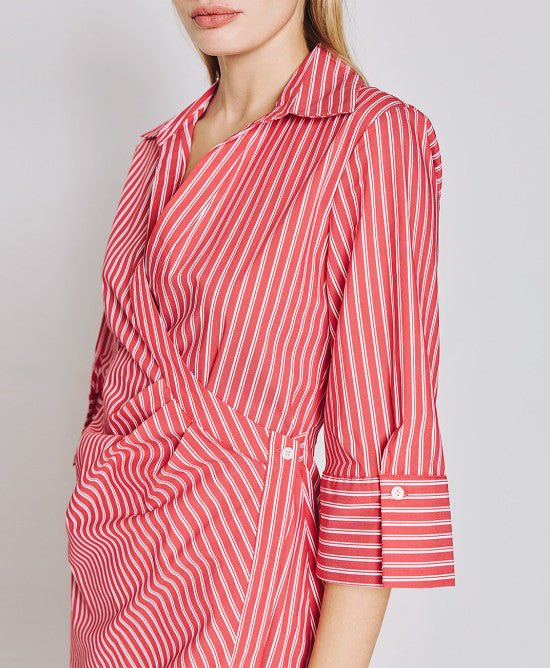 Access Fashion Striped Red Dress