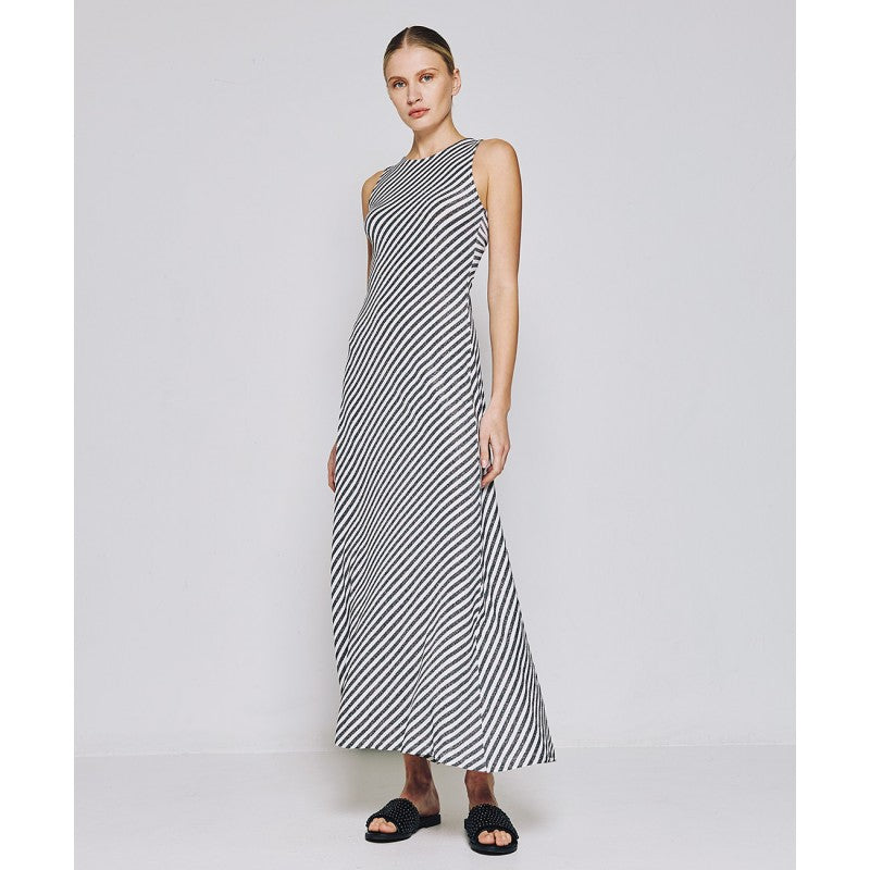 Access Fashion Striped Dress With Low Back