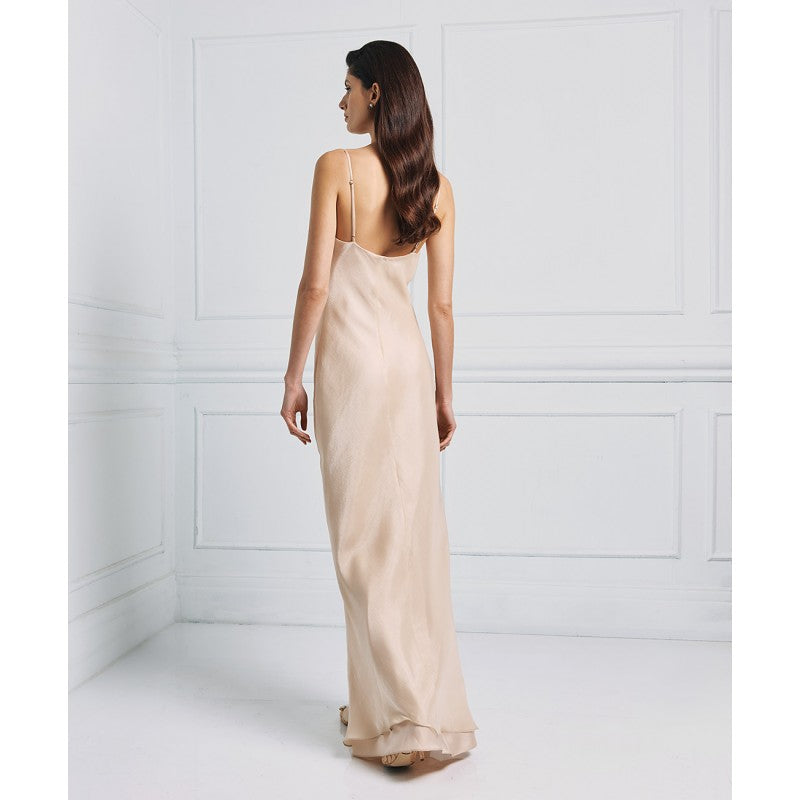 Access Fashion Vanilla Satin Maxi Dress