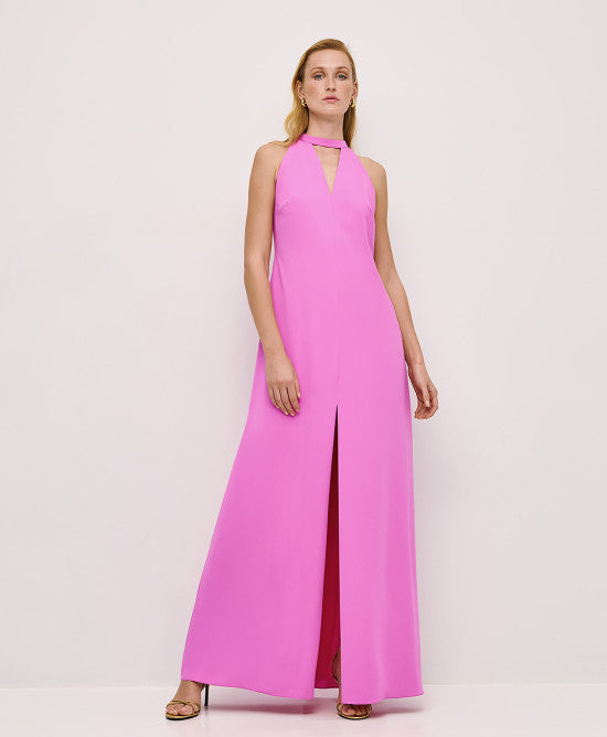 Access Fashion Fusia Maxi Dress With V Cut Out