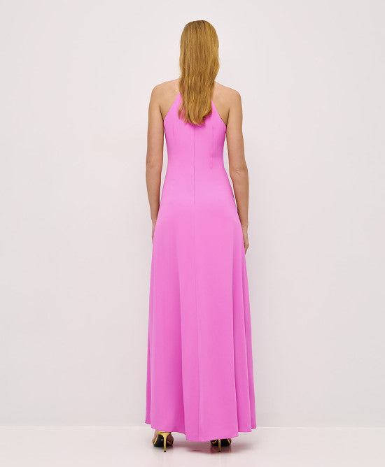 Access Fashion Fusia Maxi Dress With V Cut Out