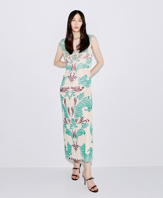 Access Fashion Green Maxi Dress - Tulle