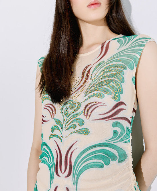 Access Fashion Green Maxi Dress - Tulle