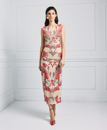 Access Fashion Red Maxi Dress - Tulle