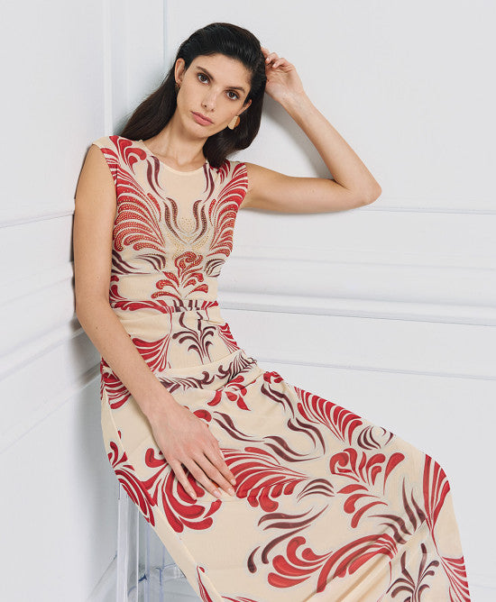 Access Fashion Red Maxi Dress - Tulle