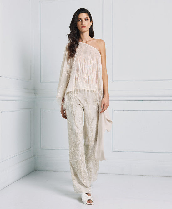 Access Fashion Vanilla Trouser With Decoration