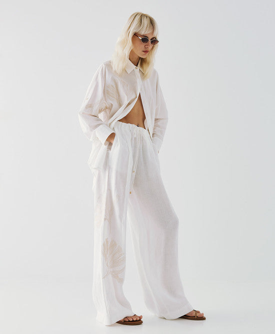 Access Fashion White Embroidery Pants