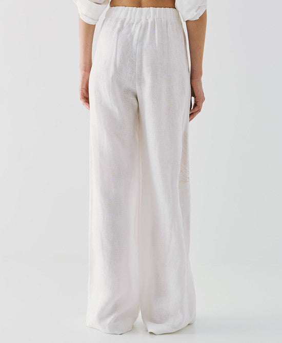 Access Fashion White Embroidery Pants