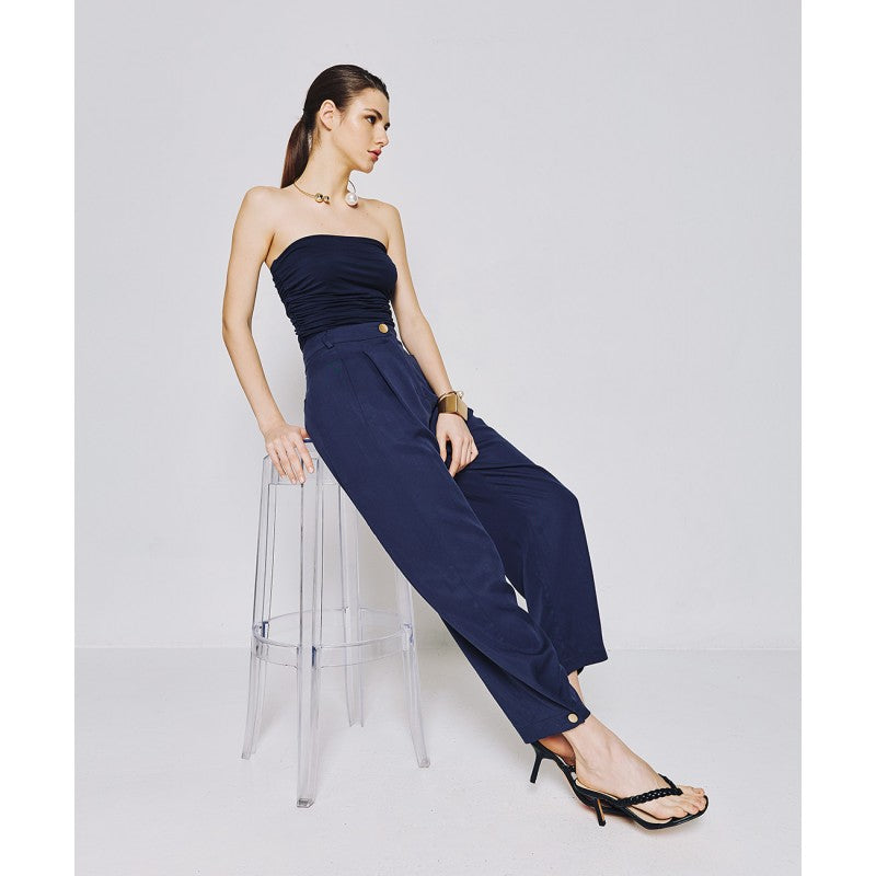 Access Fashion Navy Slouchy Trousers