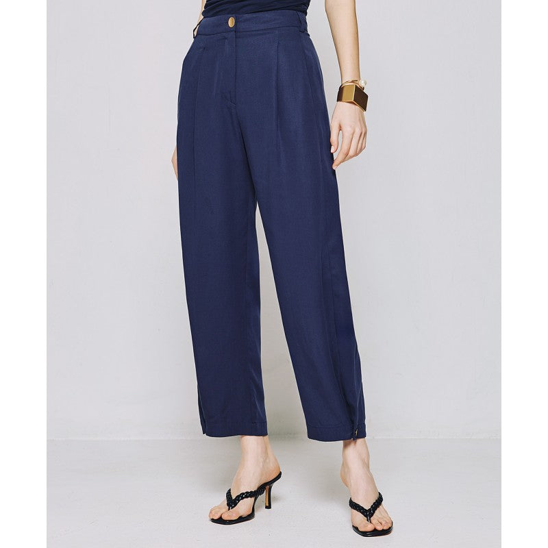 Access Fashion Navy Slouchy Trousers