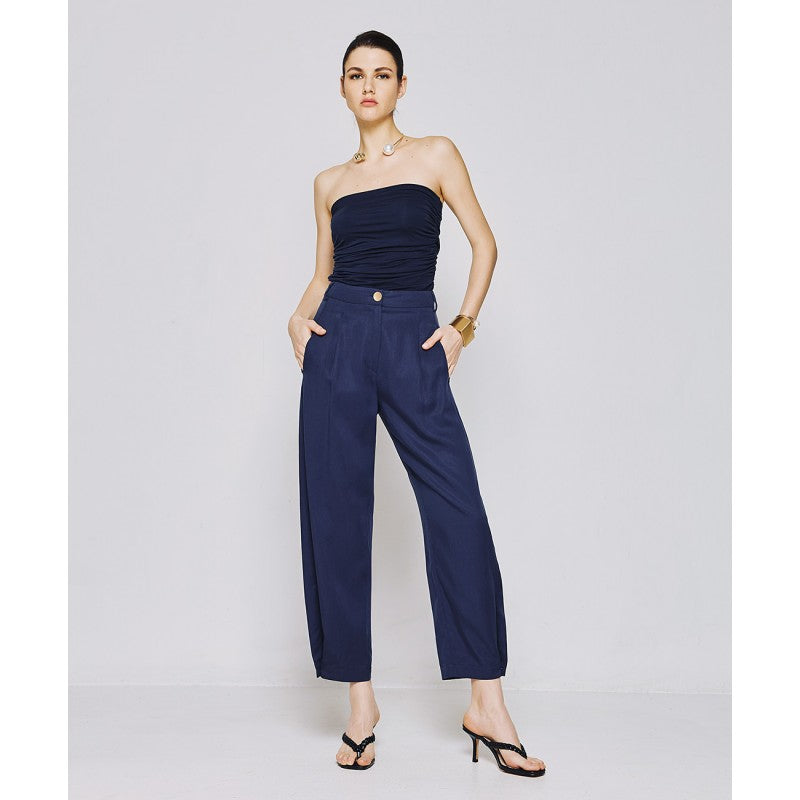 Access Fashion Navy Slouchy Trousers