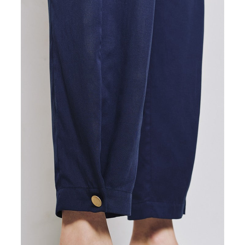 Access Fashion Navy Slouchy Trousers