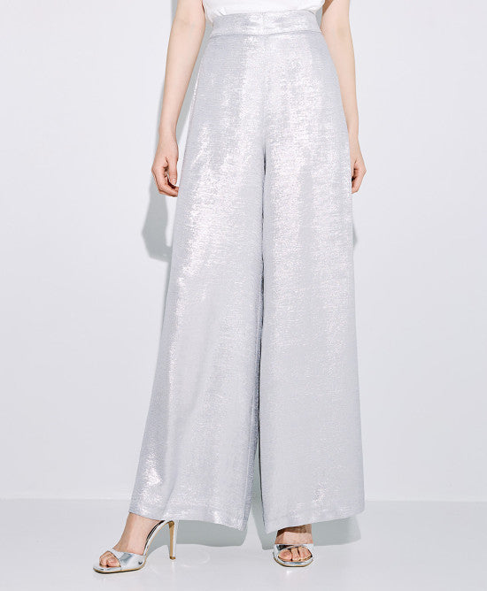 Access Fashion Wide Leg Silver Trouser