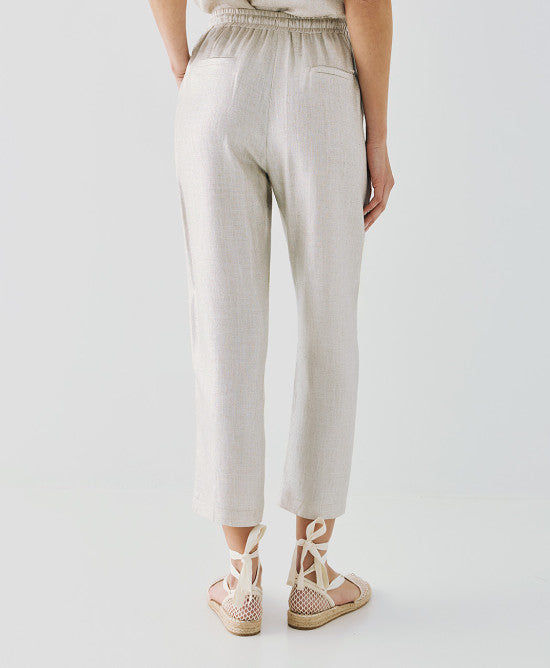 Access Fashion Sand Metallic-Effect Pants