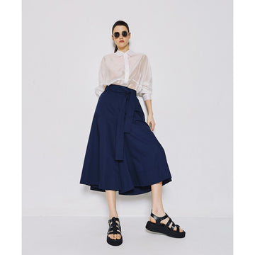 Access Fashion Navy Cropped Culottes