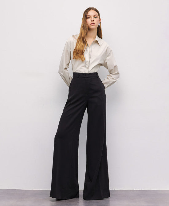 Access Fashion Cream Shirt With Rhinestones