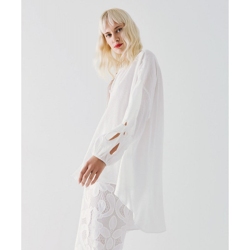 Access Fashion White Shirt With Embroidery