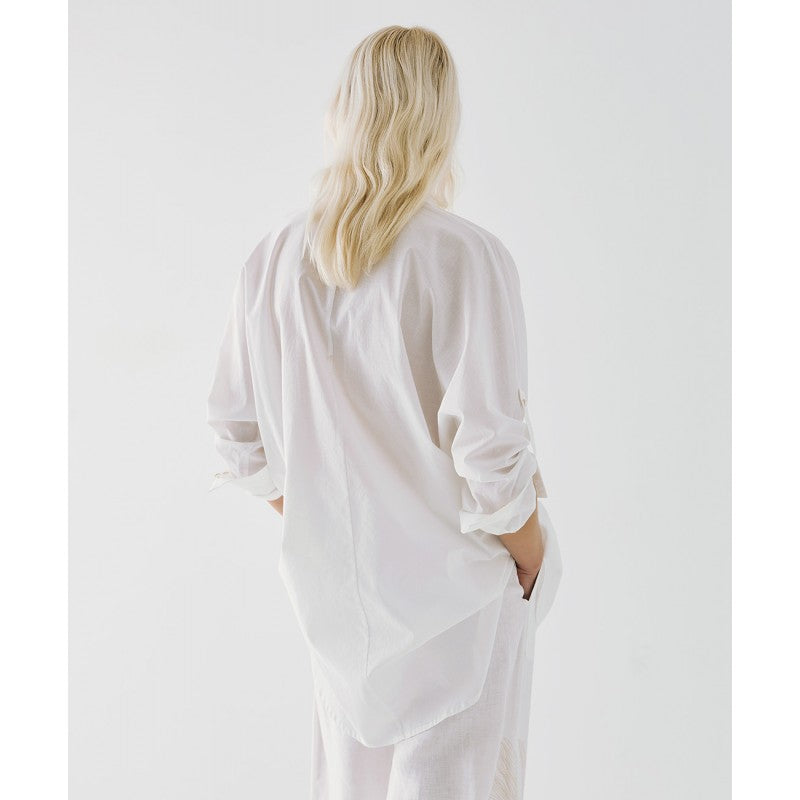 Access Fashion White Shirt With Embroidery