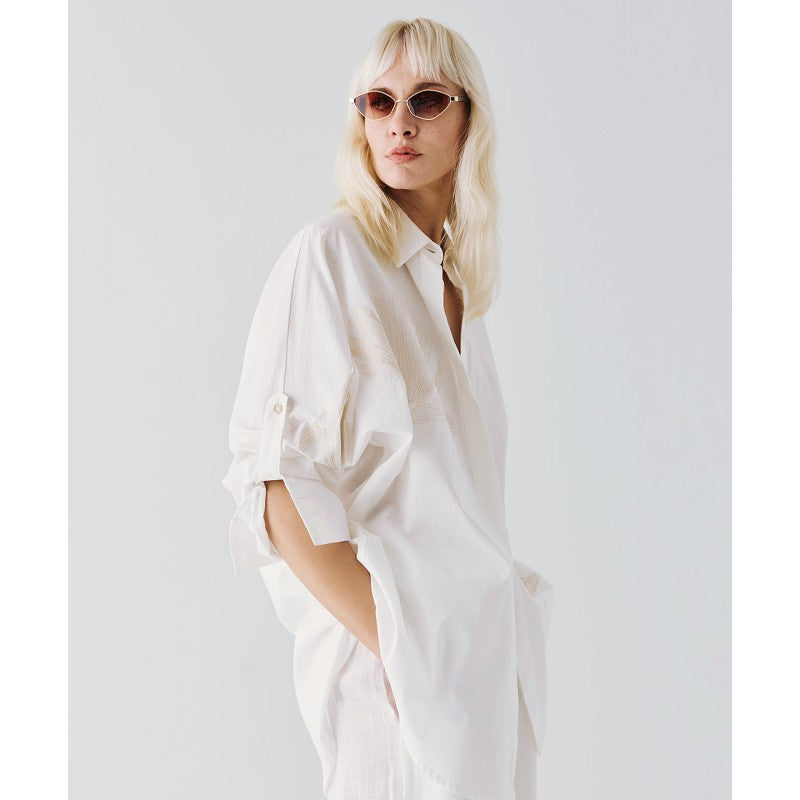 Access Fashion White Shirt With Embroidery