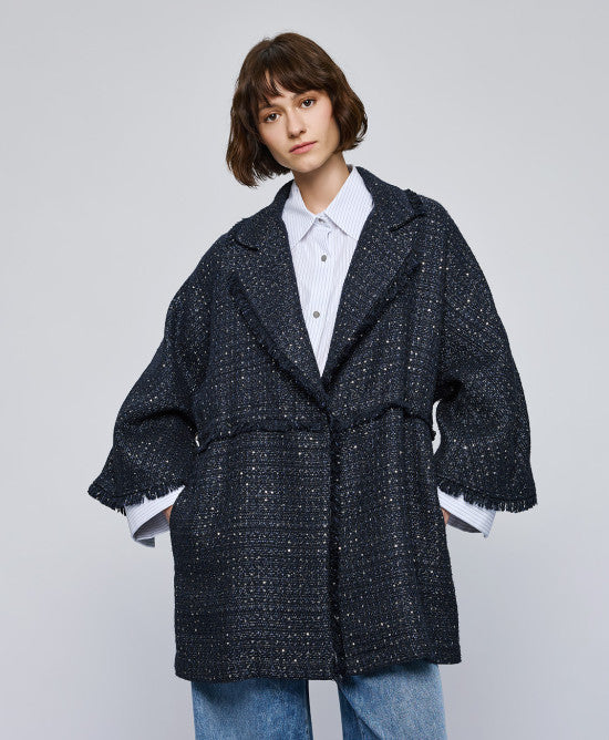 Access Fashion Tweed Navy Jacket