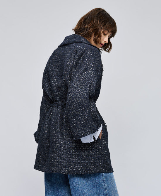 Access Fashion Tweed Navy Jacket
