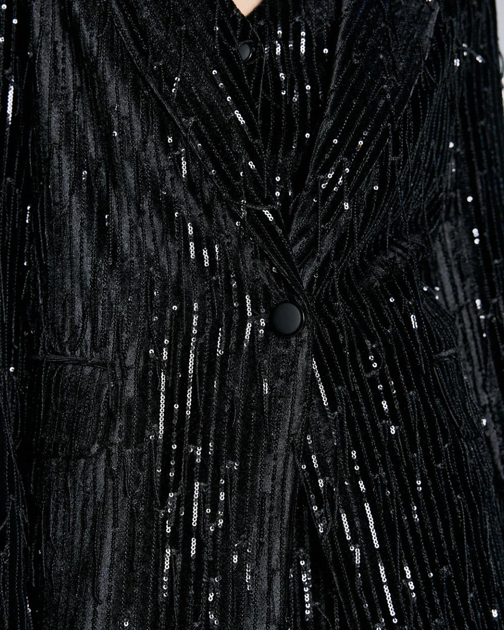 Access Fashion Velvet Blazer With Sequins