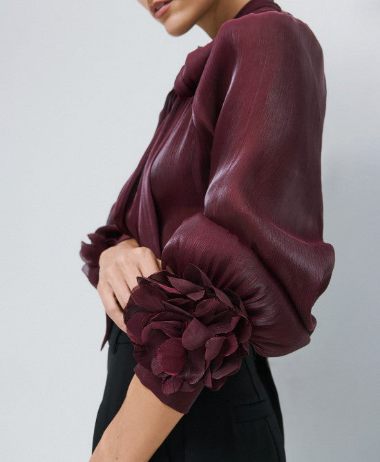 Access Fashion Shimmery Wine Blouse