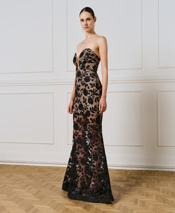 Access Fashion Maxi Dress With Lace