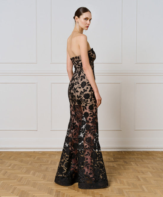 Access Fashion Maxi Dress With Lace