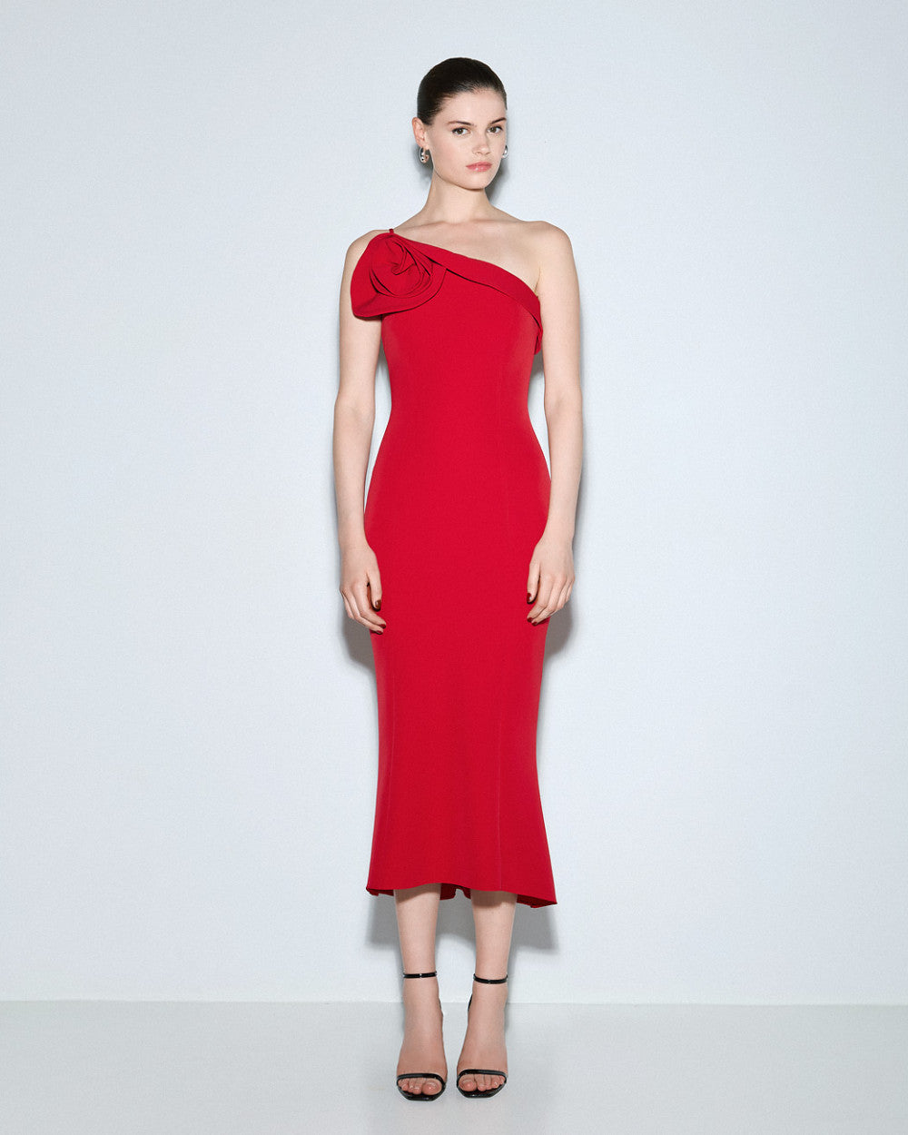 Access Fashion Red Dress With Flower
