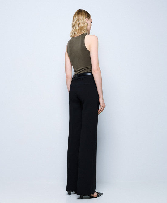 Access Fashion Black Straight-Leg Full Length Pants