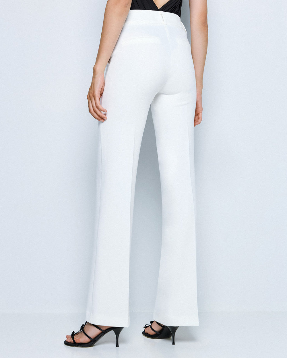 Access Fashion White Straight-Leg Full Length Pants