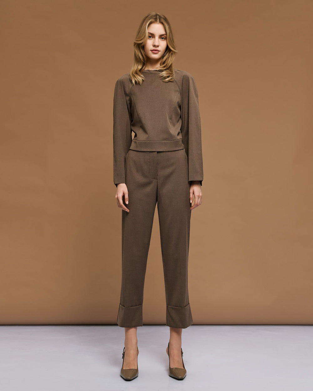 Access Fashion Coffee High Waist Trousers