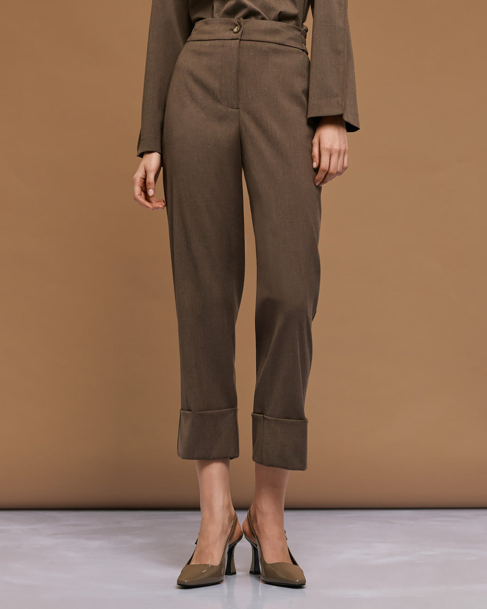 Access Fashion Coffee High Waist Trousers