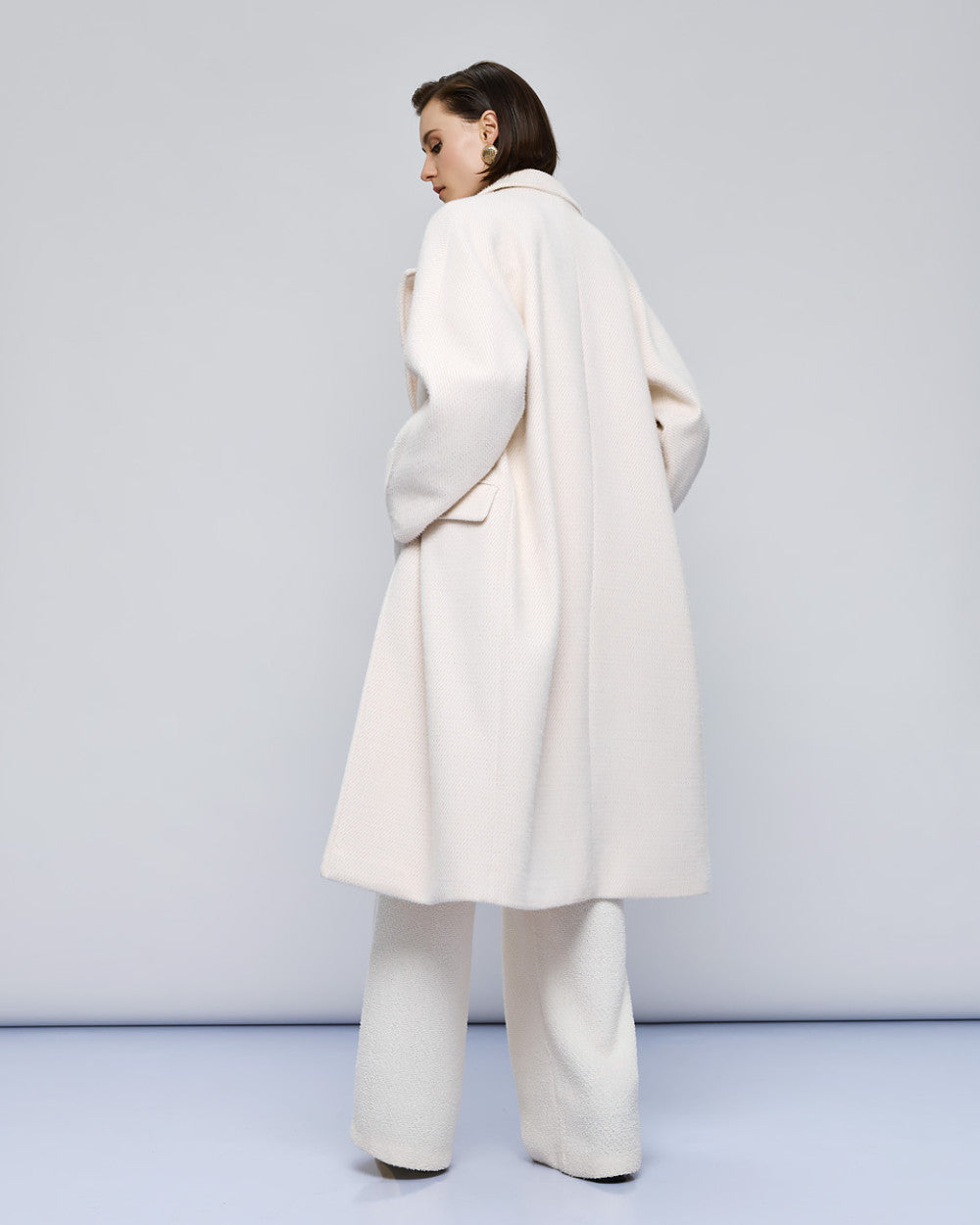 Access Fashion Cream Coat With Metallic Buttons