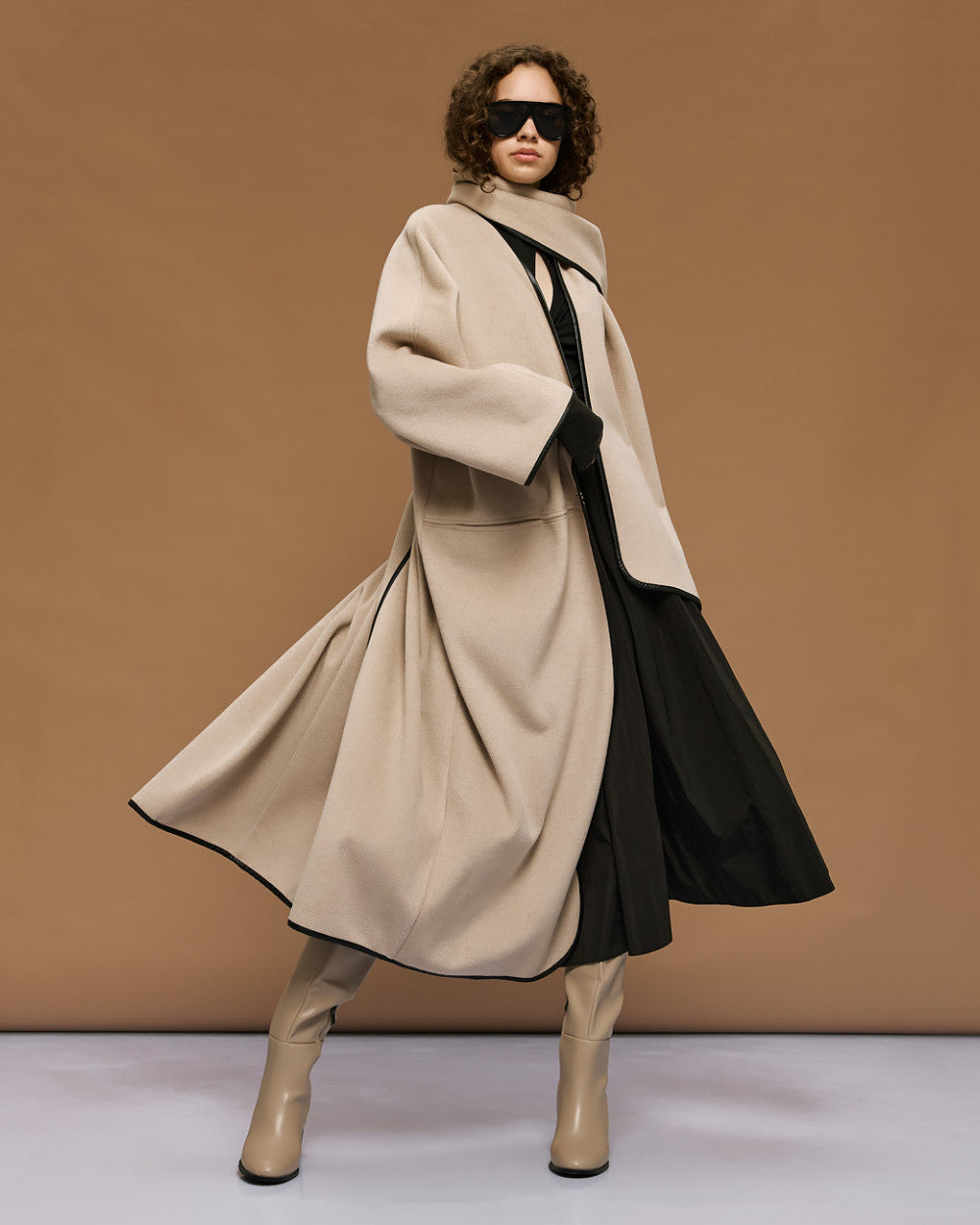 Access Fashion Coat With Scarf