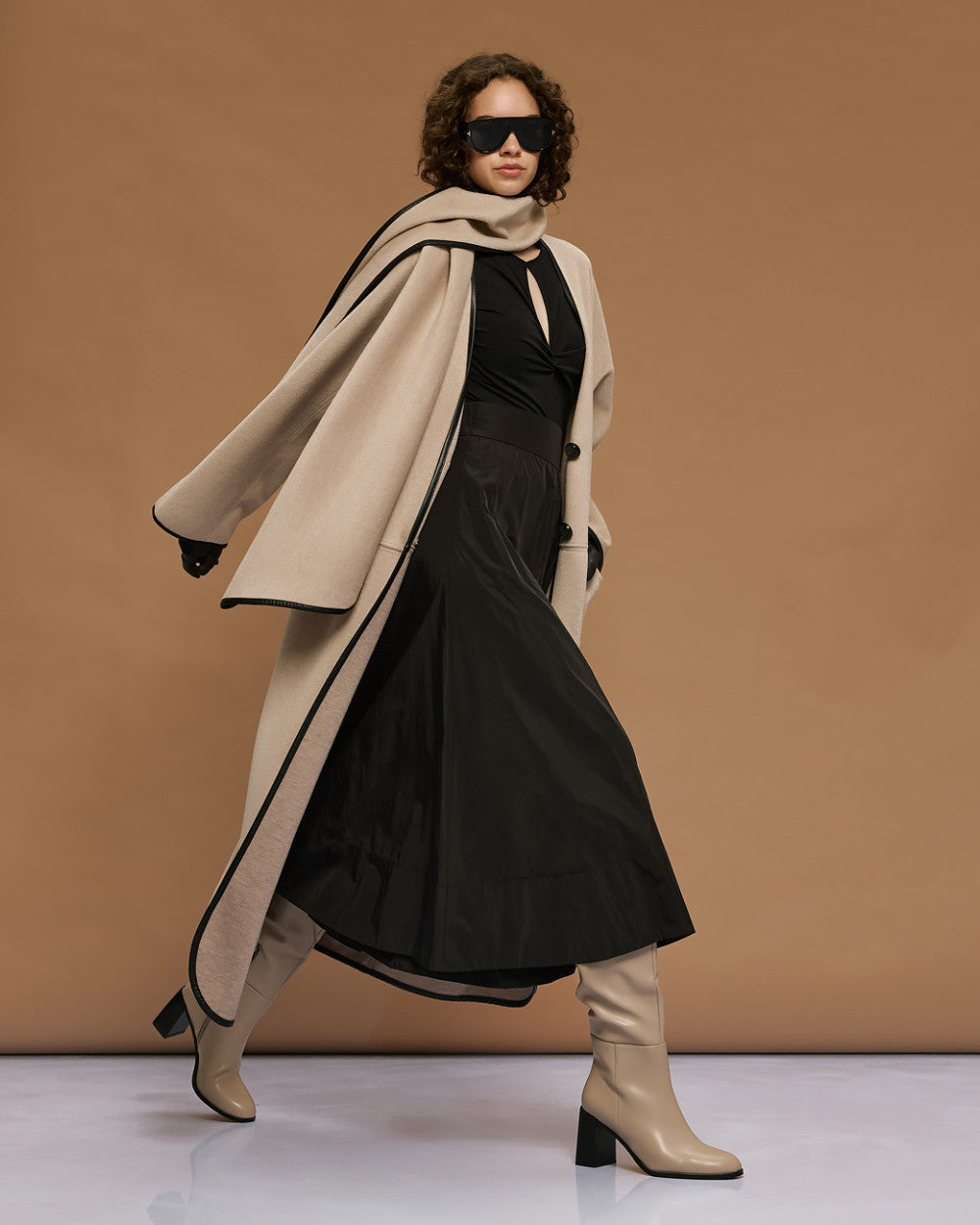 Access Fashion Coat With Scarf