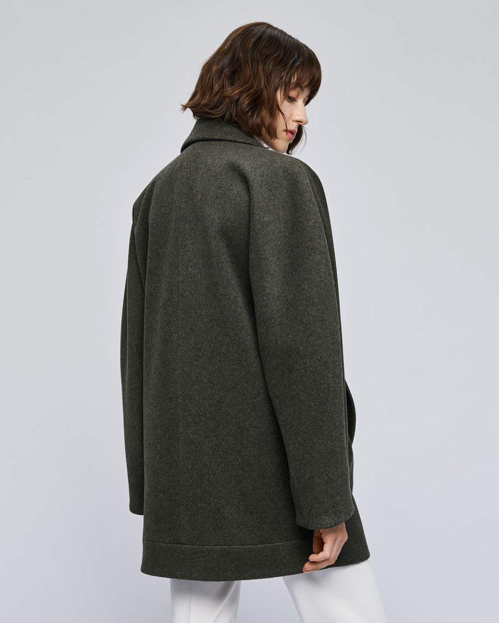 Access Fashion Short Double Breasted Green Coat