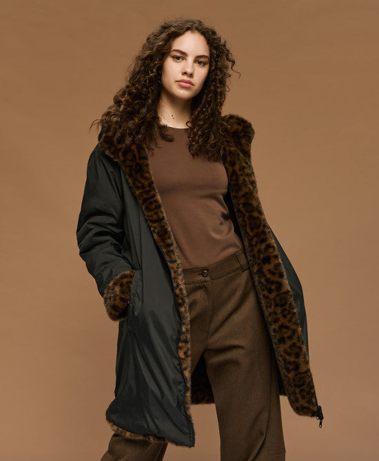 Access Fashion Reversible Leopard Coat