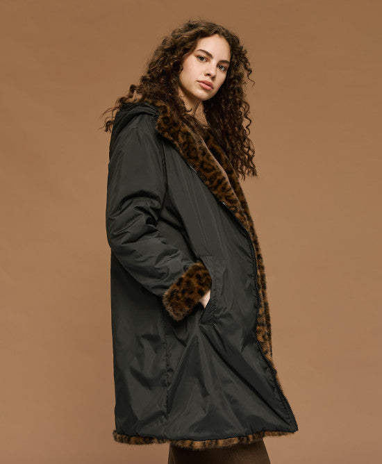 Access Fashion Reversible Leopard Coat