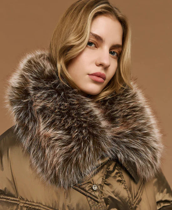 Access Fashion Short Olive Puffer Jacket