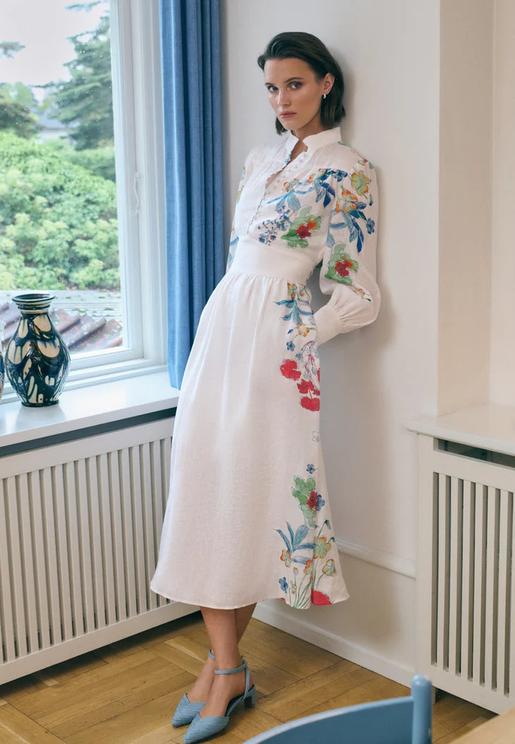 Dea Kudibal Alondra Floral Leche Dress With Waistband