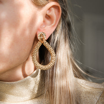 Caroline Svedbom Classic Rope Earrings Gold Golden Shadow