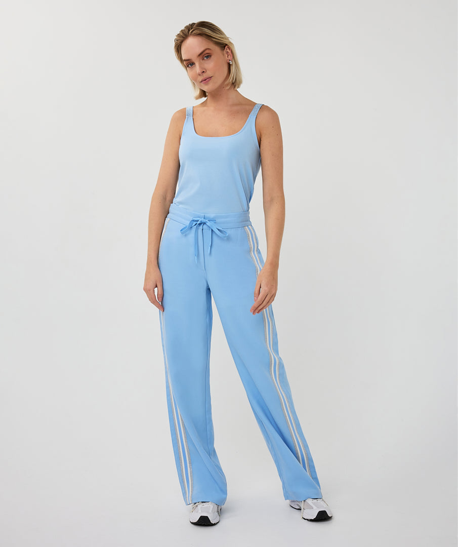 Esqualo Pacific Blue Trousers With Tape Sideseam