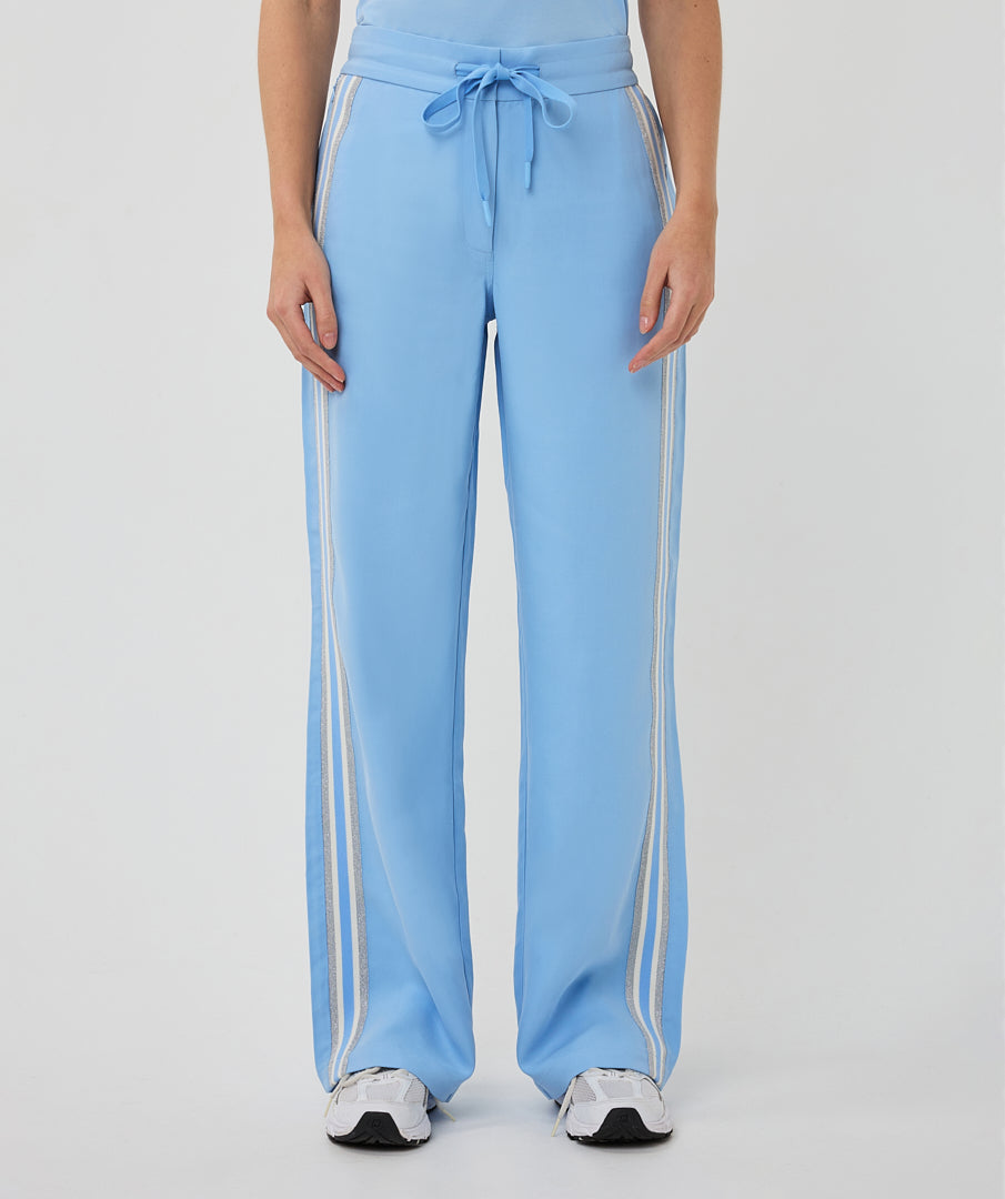 Esqualo Pacific Blue Trousers With Tape Sideseam