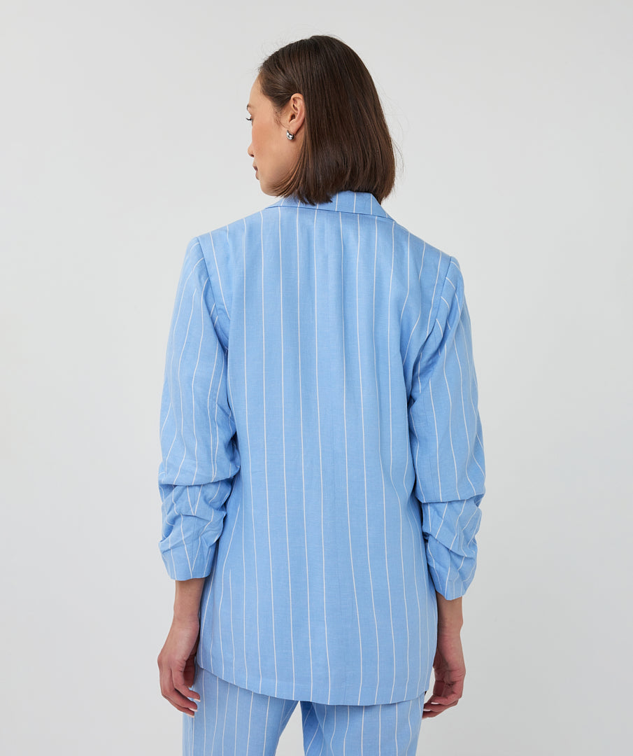 Esqualo Striped Pacific Blue Blazer