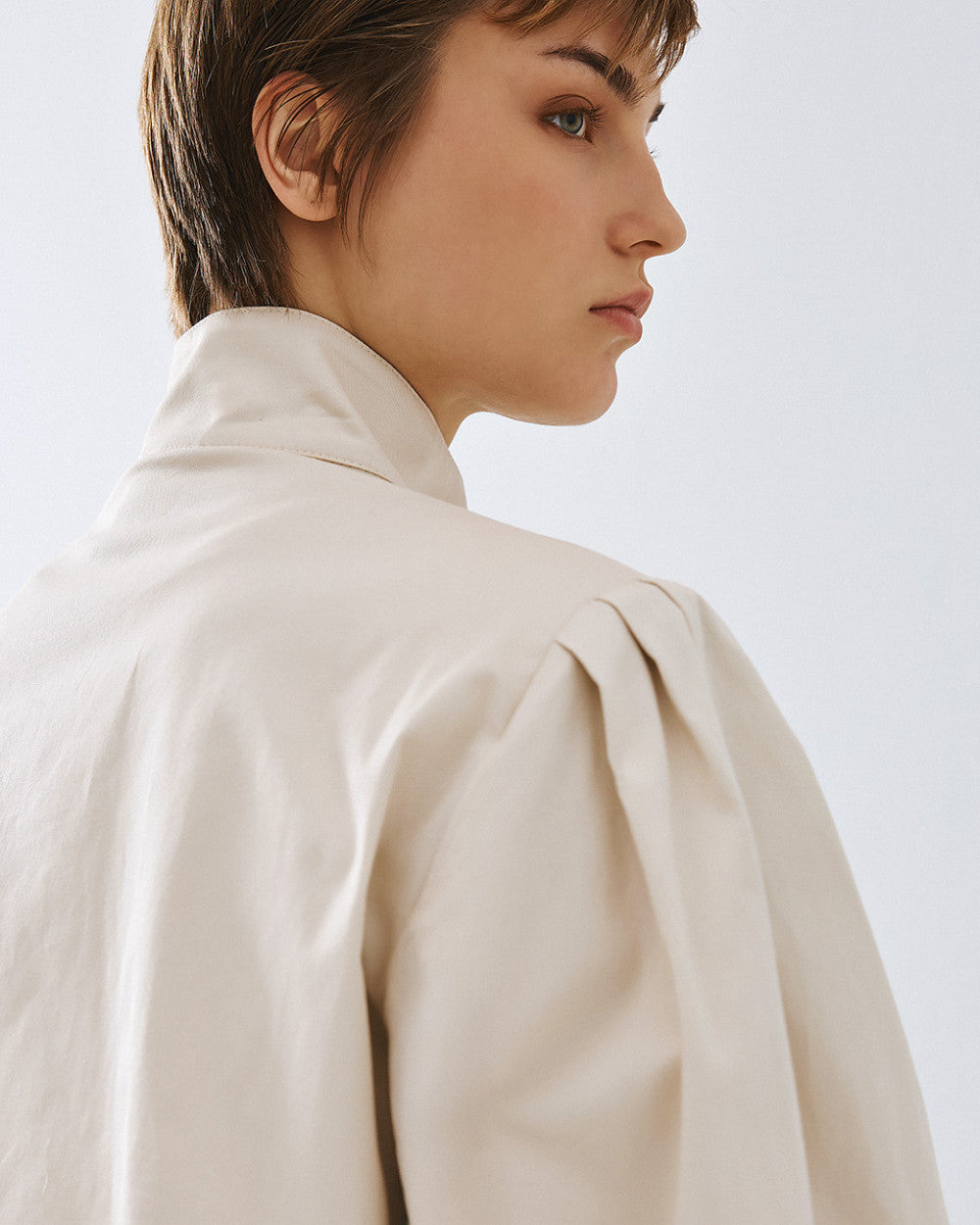 Access Fashion Vanilla Baloon Bomber Jacket With Puffed Sleeve