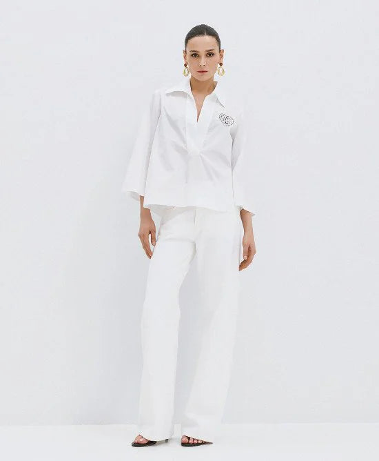 Access Fashion White Blouse With Heart