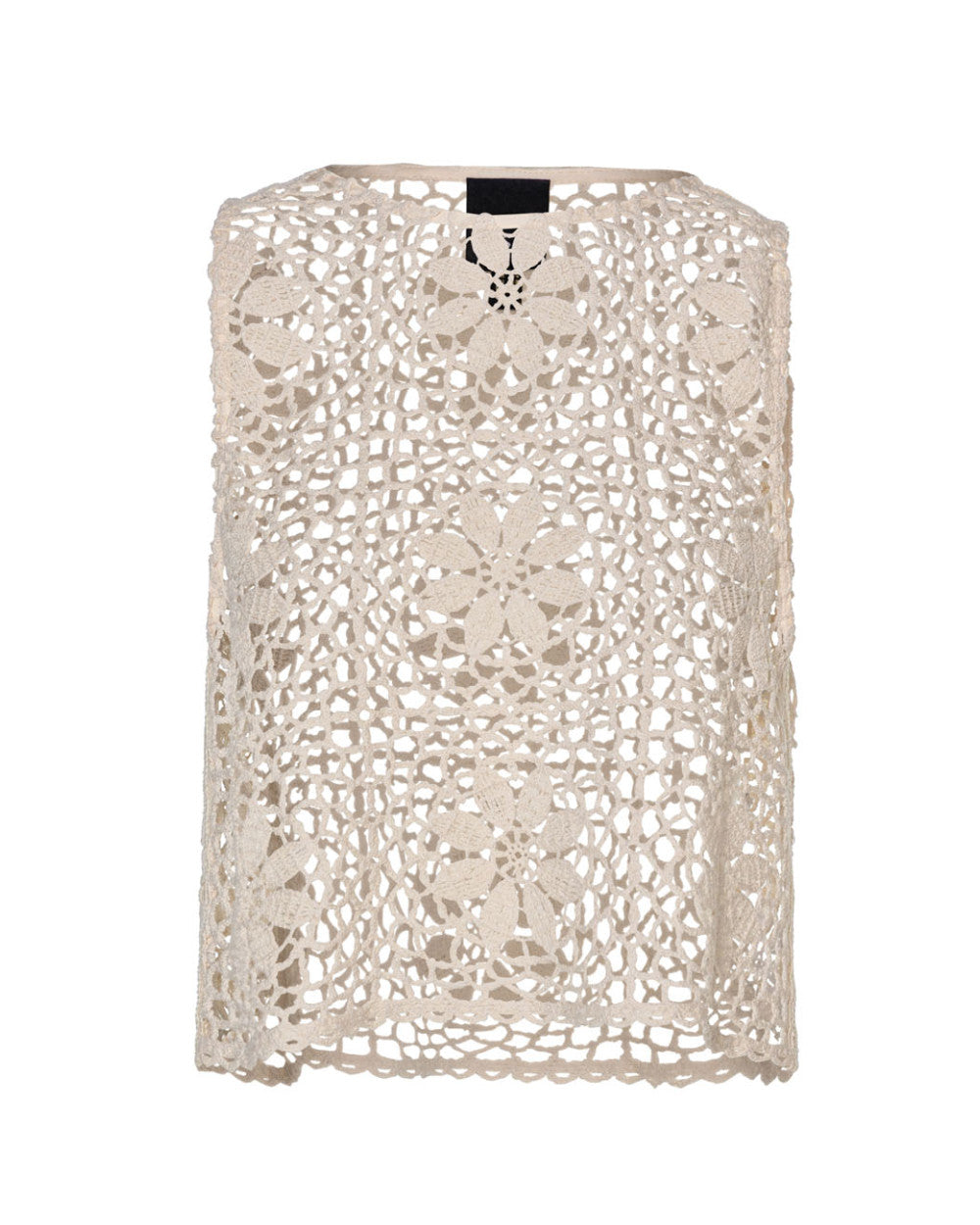 Access Fashion Cotton Lace Sand Top